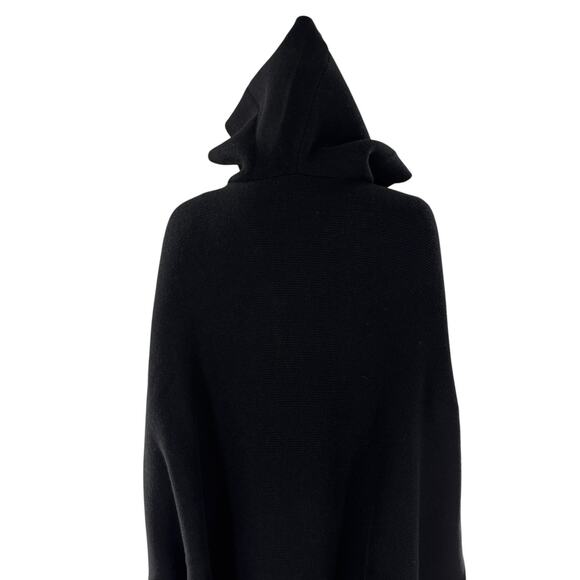 Maje Paris Black Million Poncho Cape Sweater - Picture 10 of 11